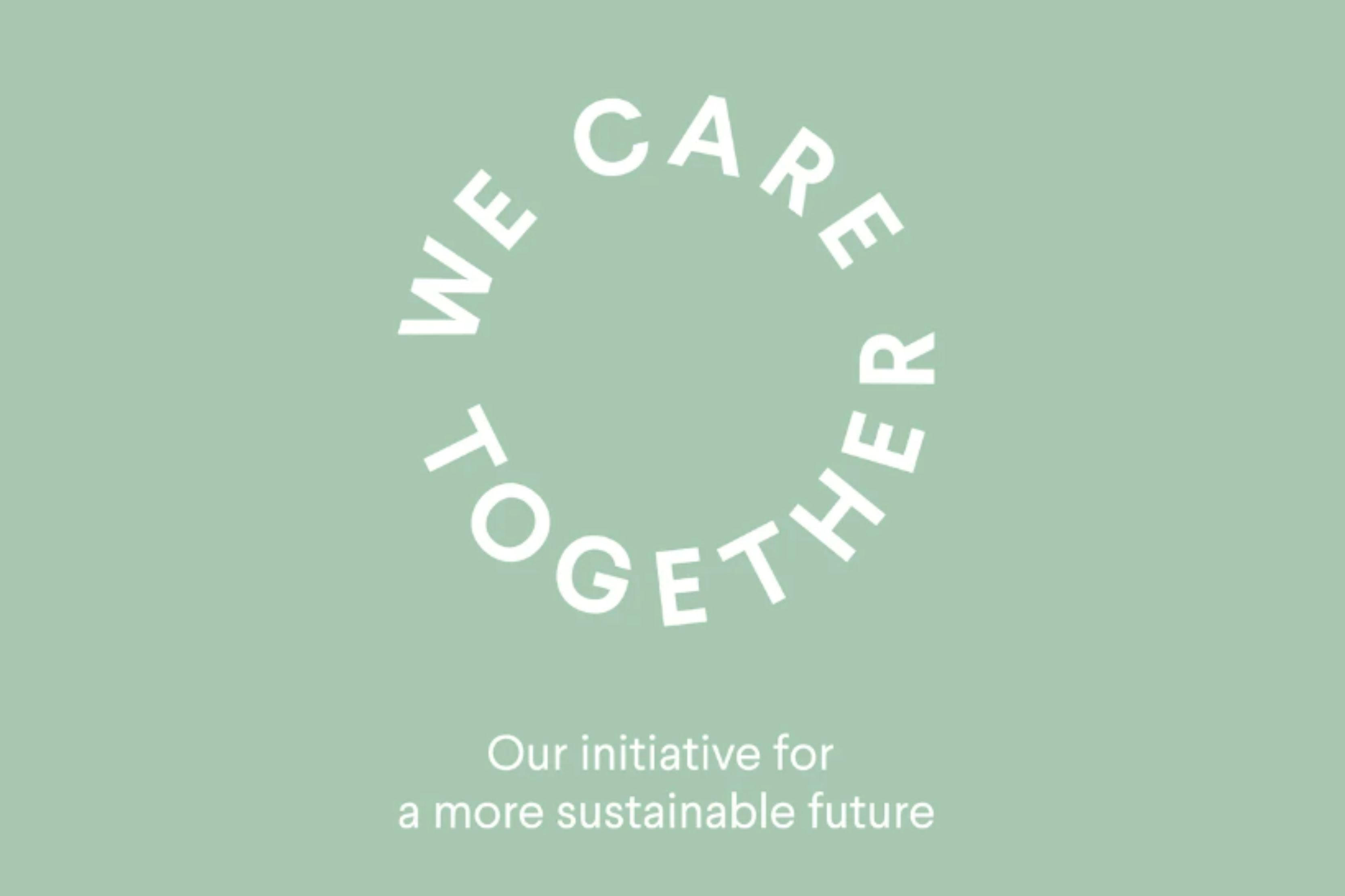 Logo: WE care together - our initiative for a more sustainable future